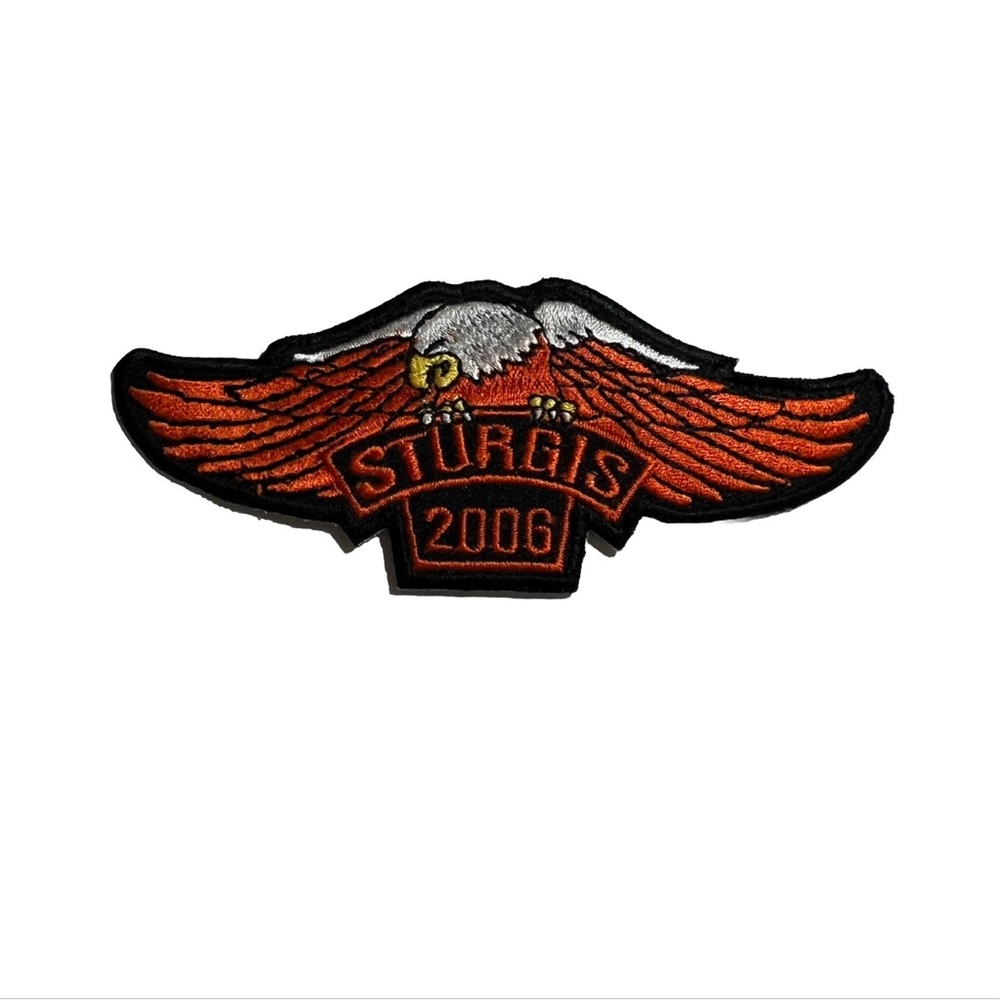 2006 Sturgis Vest / Jacket Eagle Patch (5”/2”) Orange Eagle Biker’s Unused Patch